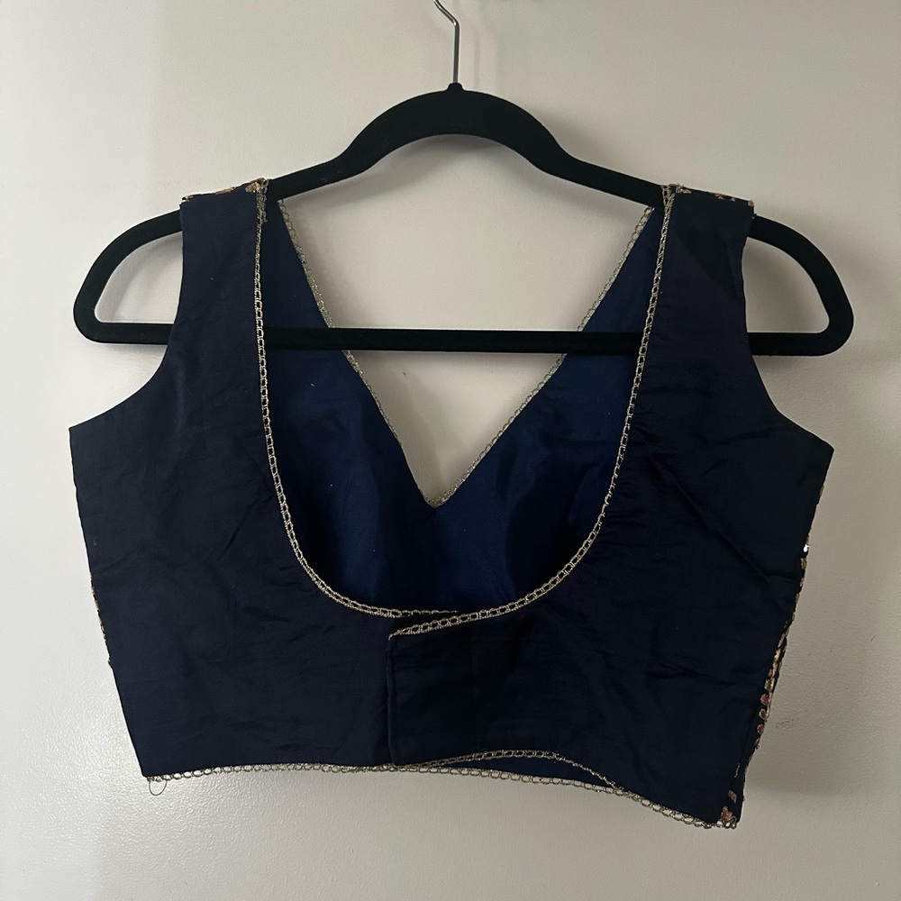 Lehenga blouse - navy - Picture 2 of 4